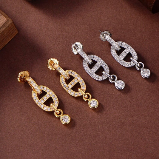 [Rose Jewelrys]HM CHAINE DIAMOND EARRINGS