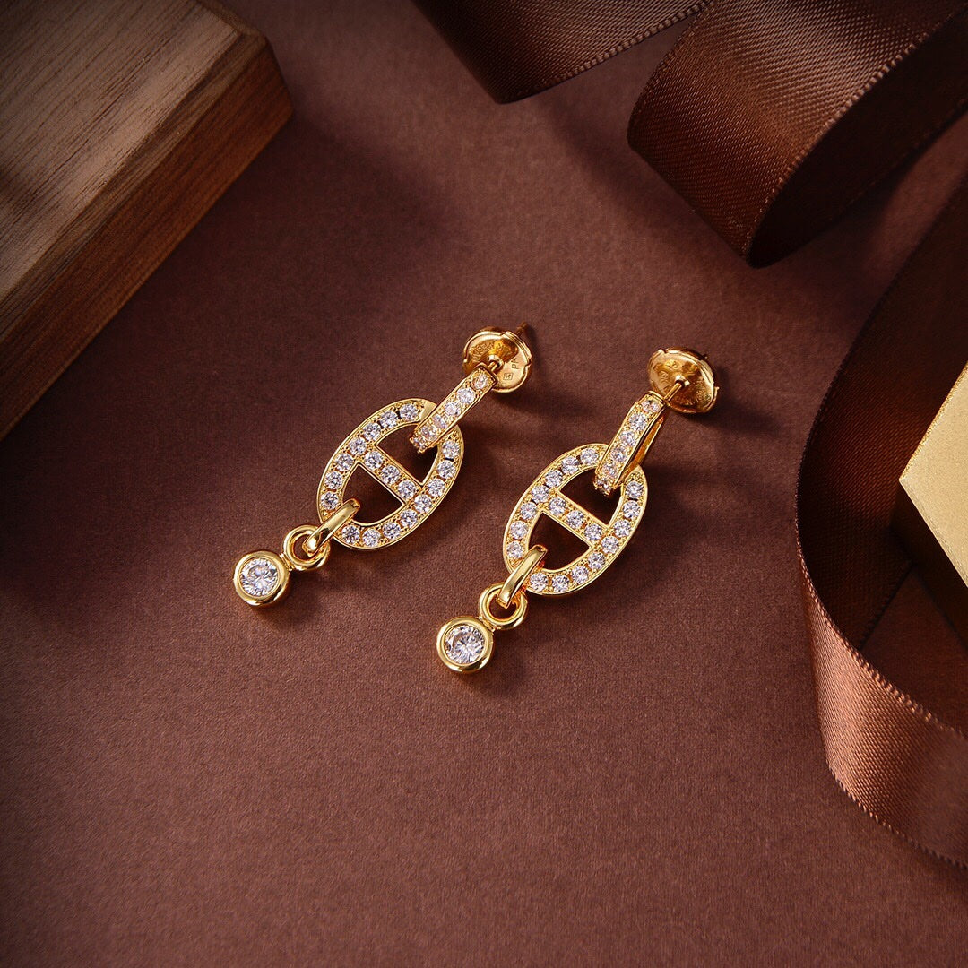 [Rose Jewelrys]HM CHAINE DIAMOND EARRINGS