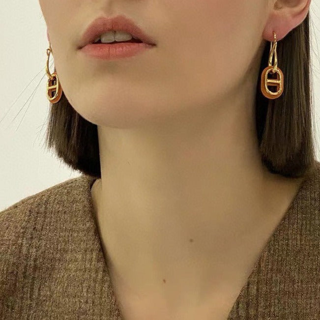 [Rose Jewelrys]HM O'MAILLON GOLD EARRINGS