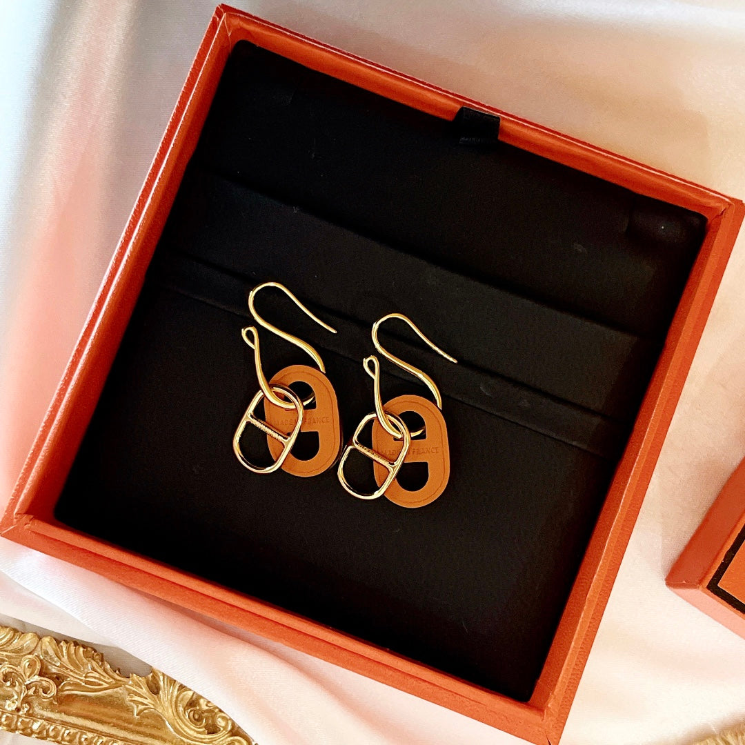 [Rose Jewelrys]HM O'MAILLON GOLD EARRINGS