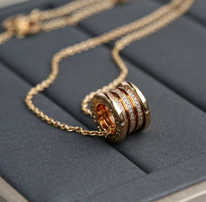 [Rose Jewelrys]ZERO 1 PINK GOLD DIAMOND NECKLACE