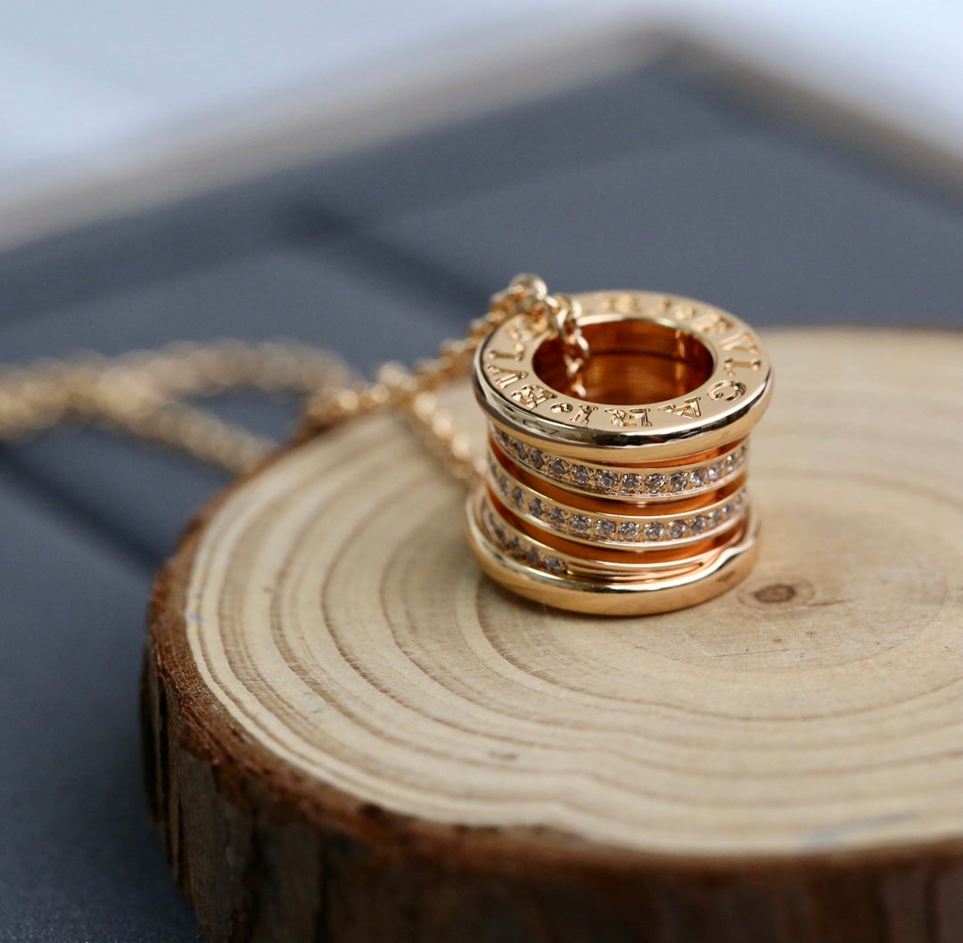 [Rose Jewelrys]ZERO 1 PINK GOLD DIAMOND NECKLACE