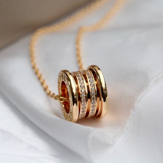 [Rose Jewelrys]ZERO 1 PINK GOLD DIAMOND NECKLACE