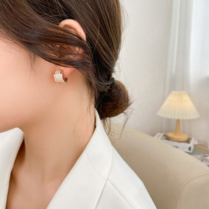 []ZERO 1 DIAMOND PAVED EARRINGS