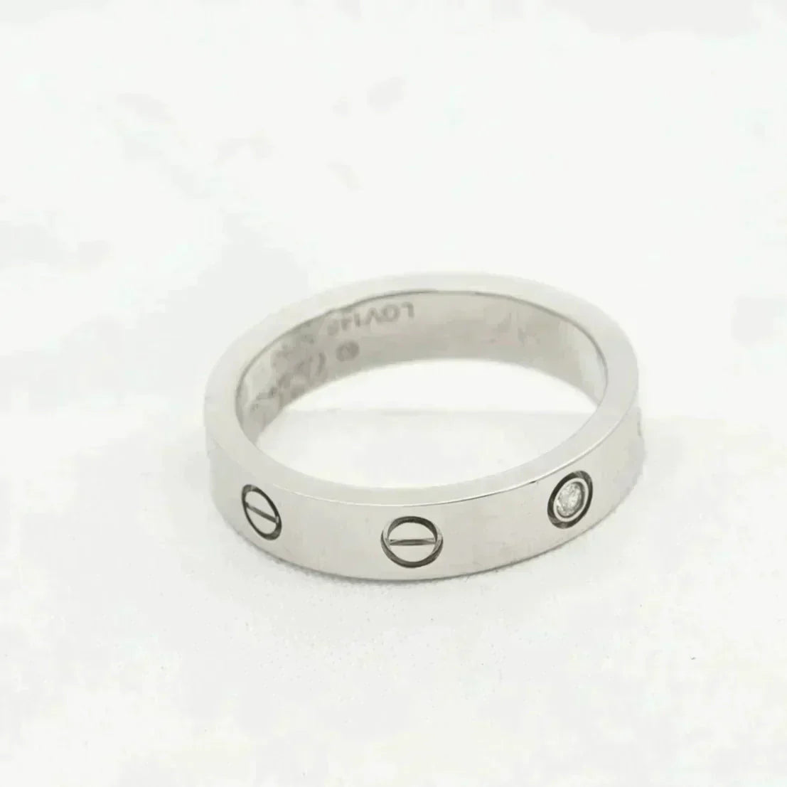[Rose Jewelrys]LOVE RING 4MM 1 DIAMOND SILVER