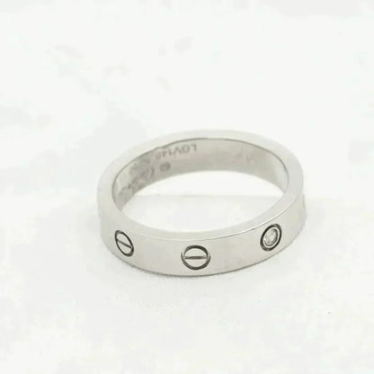 []LOVE RING 4MM 1 DIAMOND SILVER