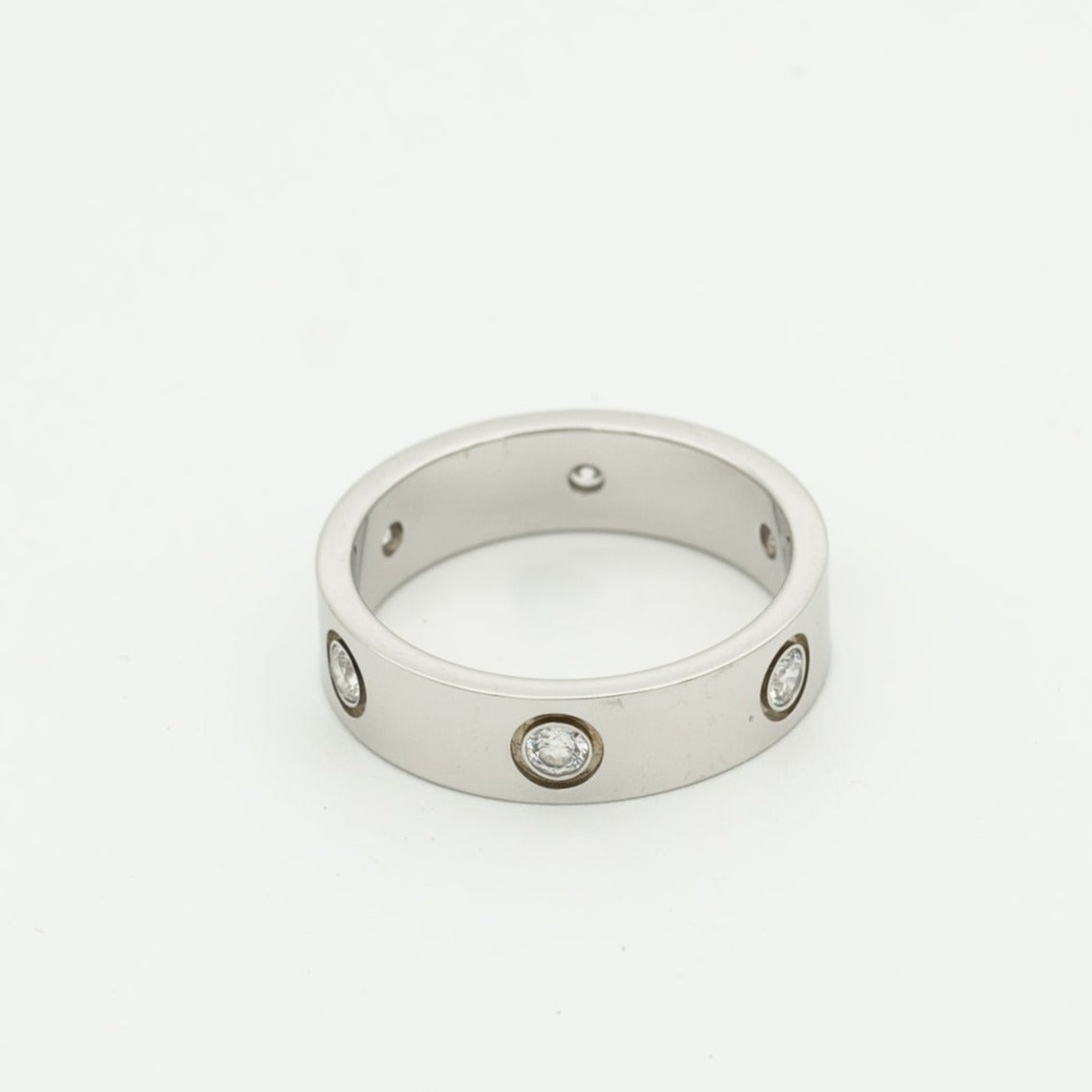 [Rose Jewelrys]LOVE RING 5.5MM 6 DIAMONDS SILVER