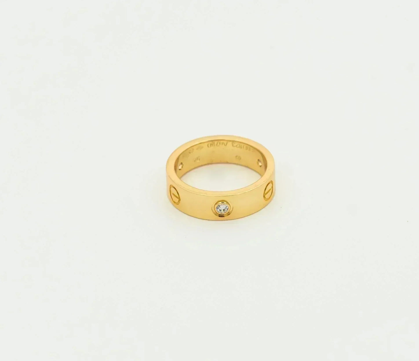 [Rose Jewelrys]LOVE RING 5.5MM 3 DIAMONDS GOLD