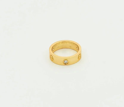 [Rose Jewelrys]LOVE RING 5.5MM 3 DIAMONDS GOLD
