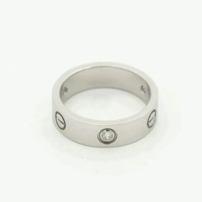 [Rose Jewelrys]LOVE RING 5.5MM 3 DIAMONDS SILVER