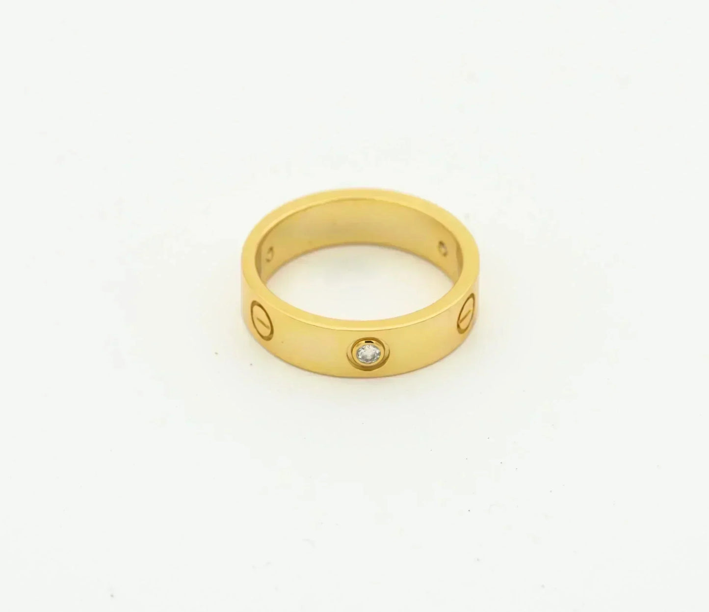 [Rose Jewelrys]LOVE RING 4MM 1 DIAMOND GOLD