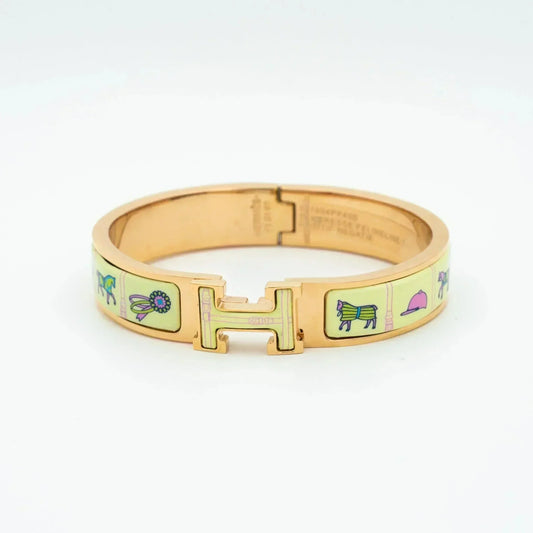 [Rose Jewelrys]H PINK GOLD BRACELET CREAM CERAMIC