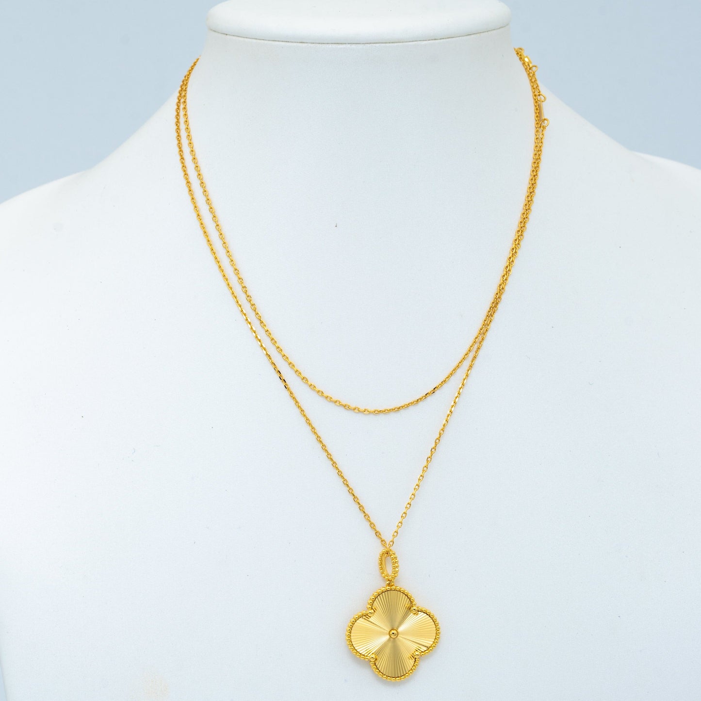 [Rose Jewelrys]CLOVER 25MM PEDANT NECKLACE GOLD