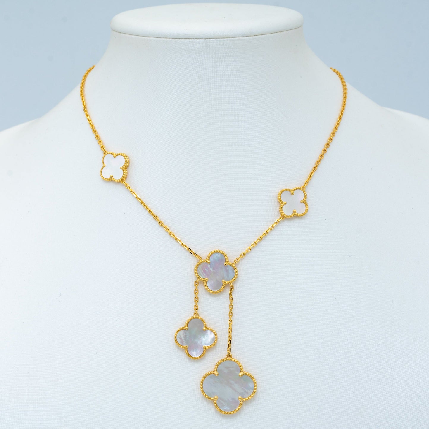 [Rose Jewelrys]CLOVER MOTHER OF PEARL NECKLACE 6 MOTIF