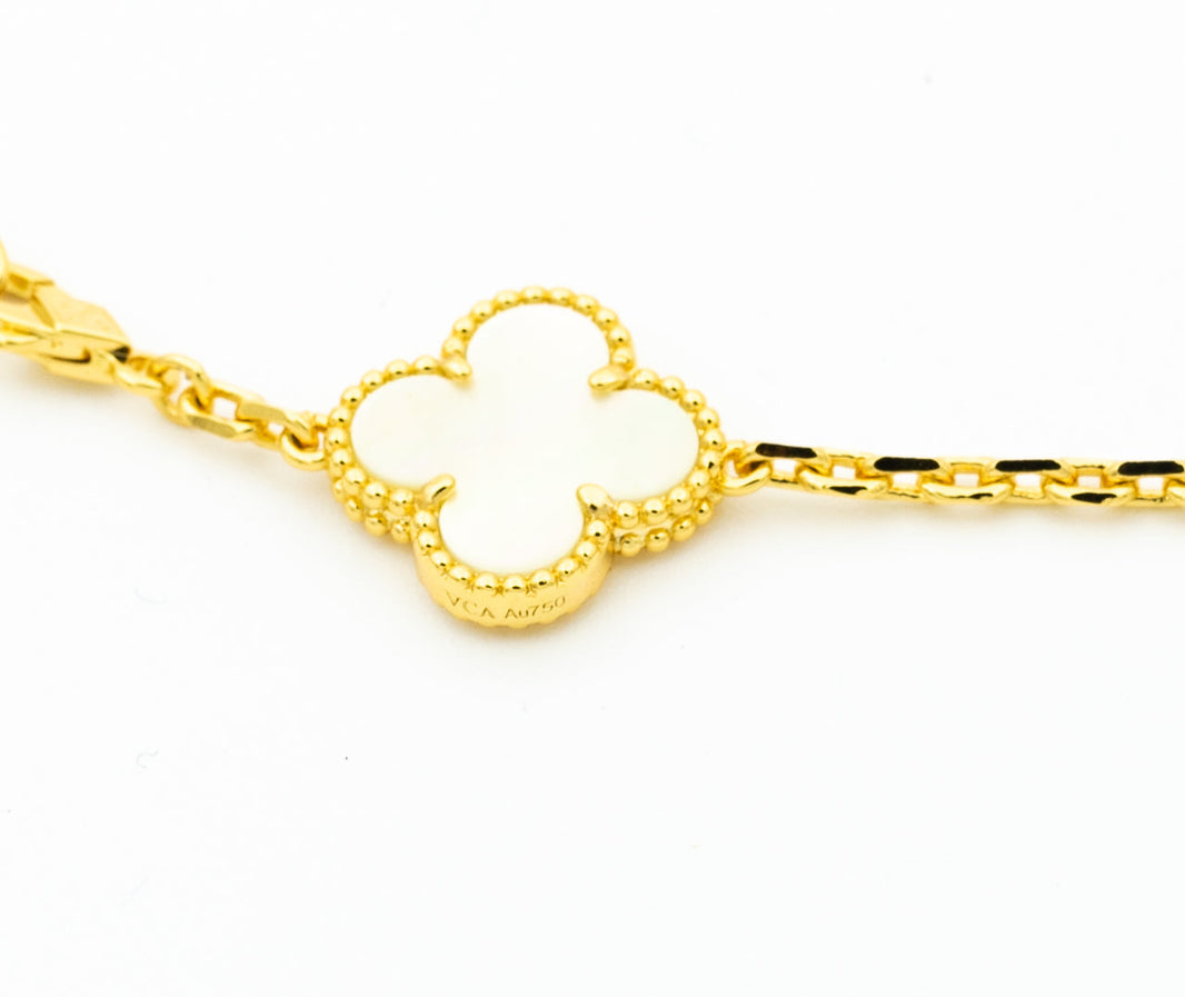 [🌹Rose💎]CLOVER BRACELET 5 MOTIFS ONYX MOP