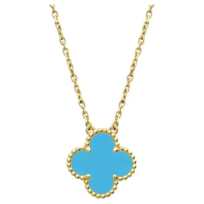[Rose Jewelrys]CLOVER 15MM VINTAGE TURQUOISE NECKLACE