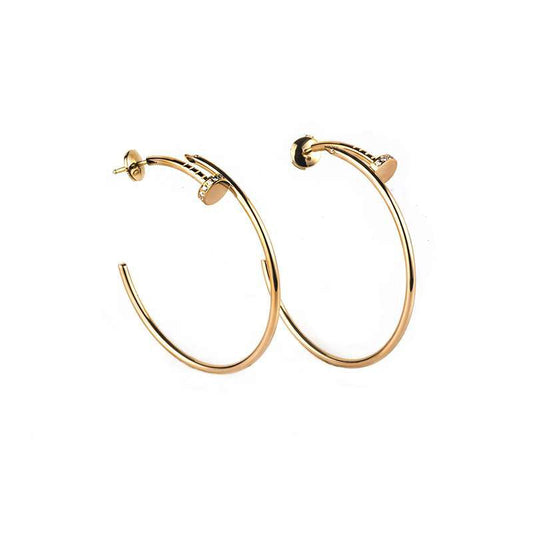 [Rose Jewelrys]JUSTE EARRINGS GOLD DIAMONDS 1.8MM