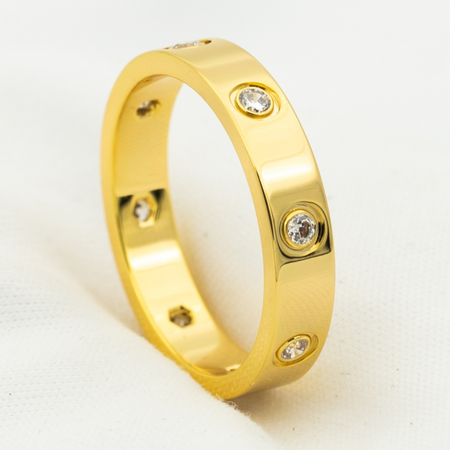 [🌹Rose💎]LOVE RING 3.6MM 8 DIAMONDS
