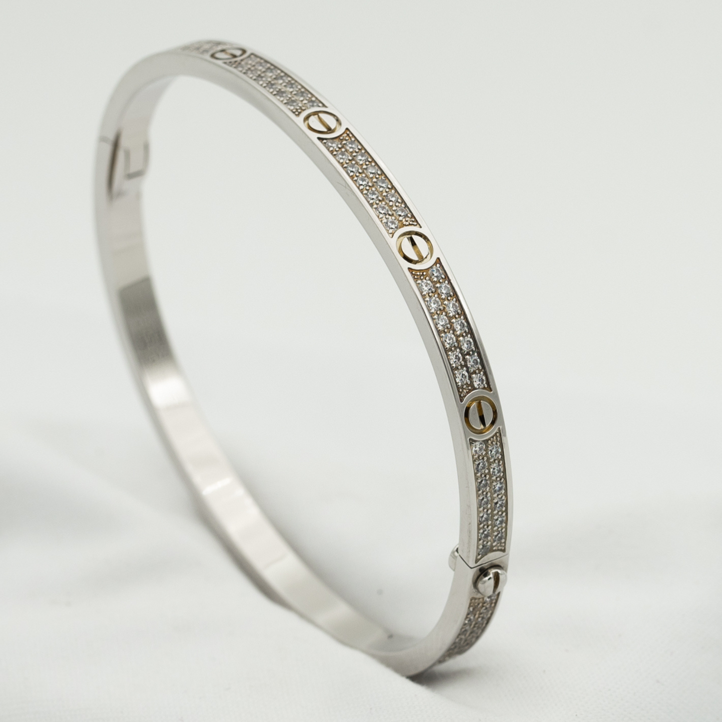 [Rose Jewelrys]LOVE BRACELET 3.65MM DIAMOND-PAVED SILVER