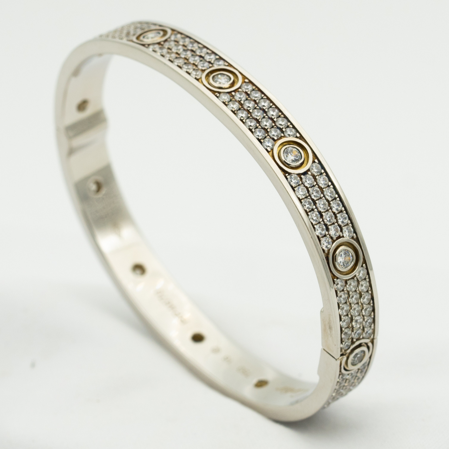 [Rose Jewelrys]LOVE BRACELET 6.1MM DIAMOND-PAVED 10 BIG DIAMONDS