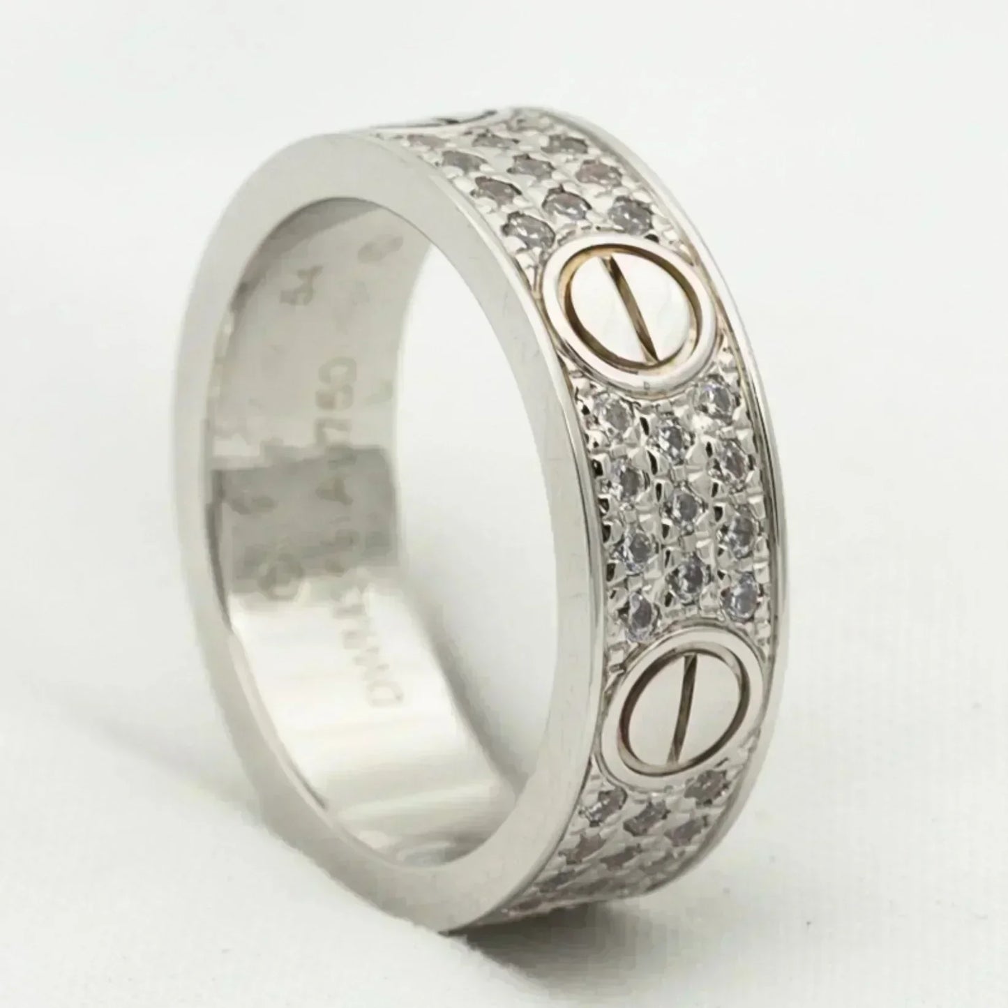 []LOVE RING 5.5MM DIAMONDS PAVED