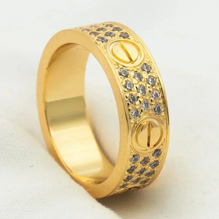 [🌹Rose💎]LOVE RING 5.5MM DIAMONDS PAVED