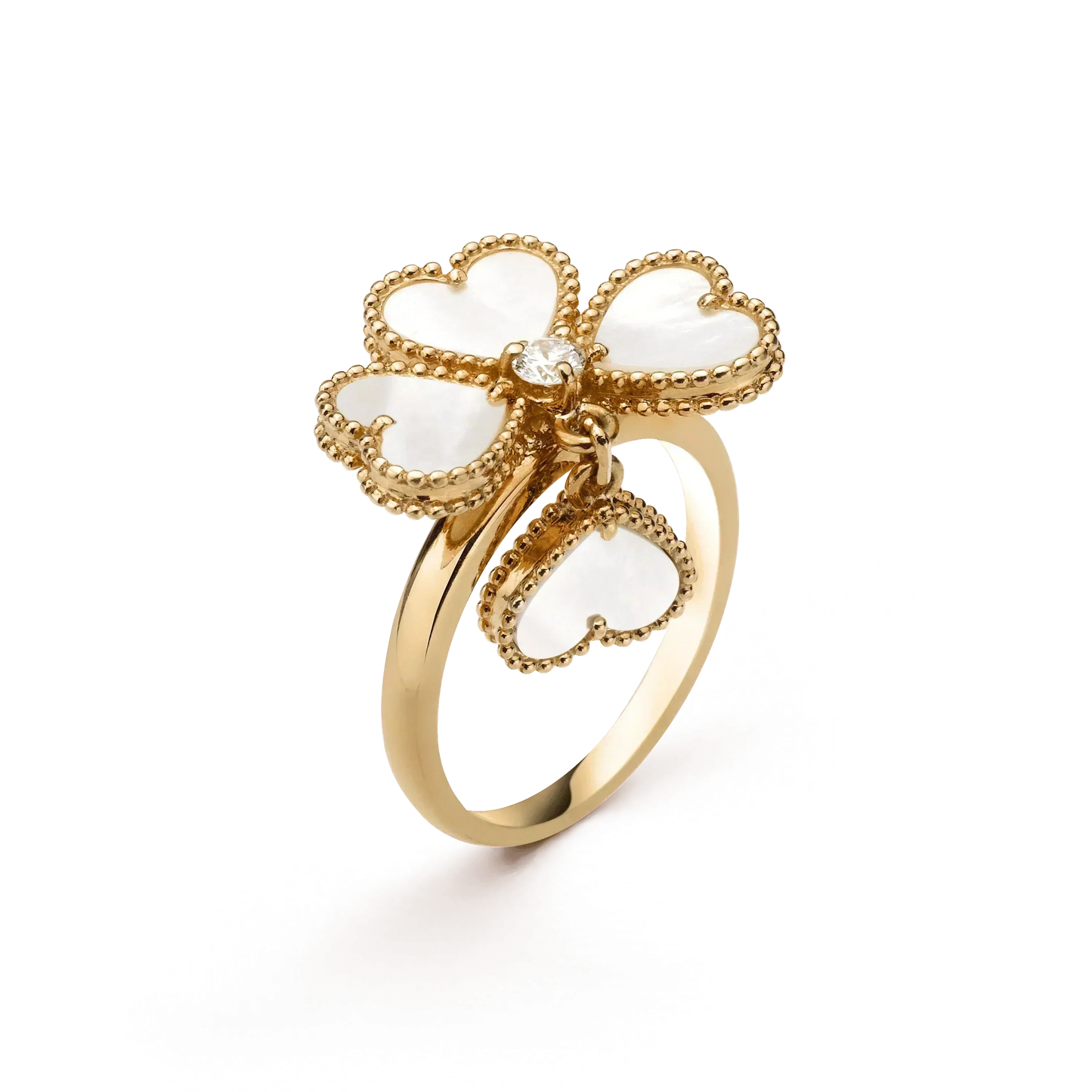 [Rose Jewelrys]SWEET CLOVER WHITE MOP RING