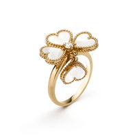 [🌹Rose💎]SWEET CLOVER WHITE MOP RING