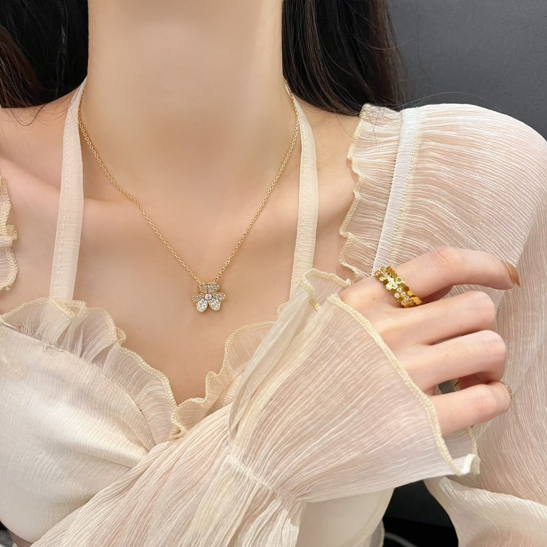 [Rose Jewelrys]FLOWER DIAMOND NECKLACE