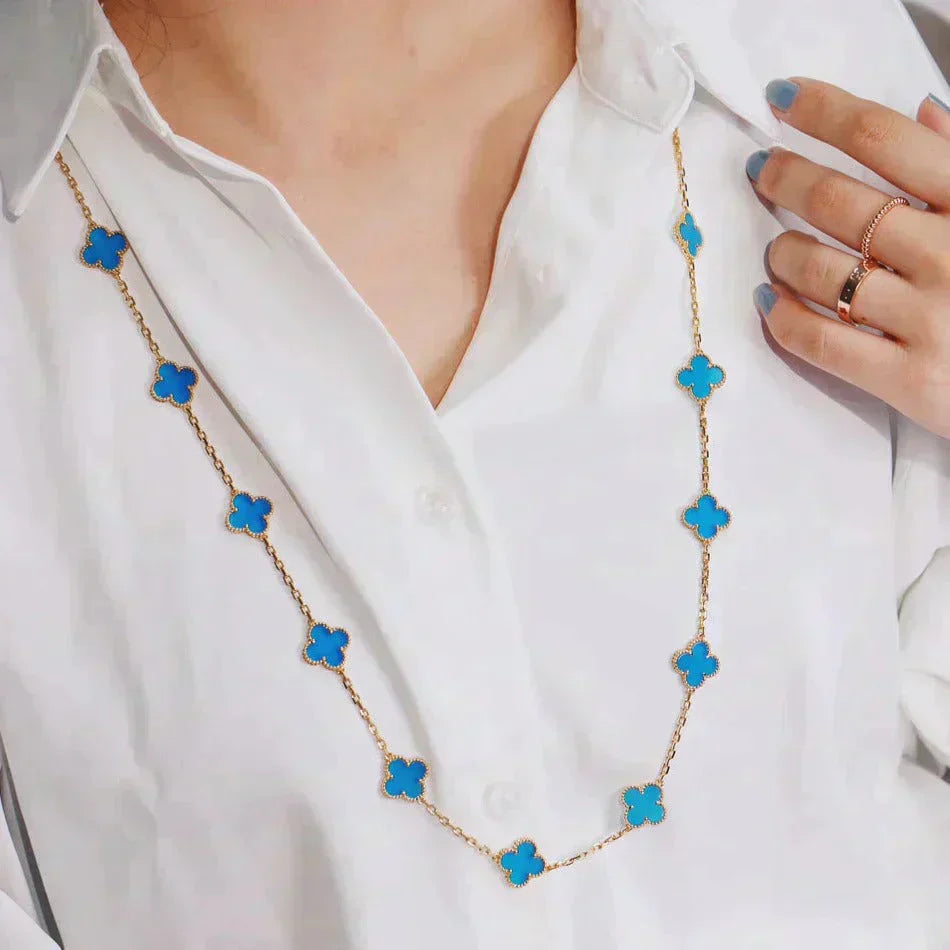 [Rose Jewelrys]CLOVER 20 MOTIFS TURQUOISE GOLD