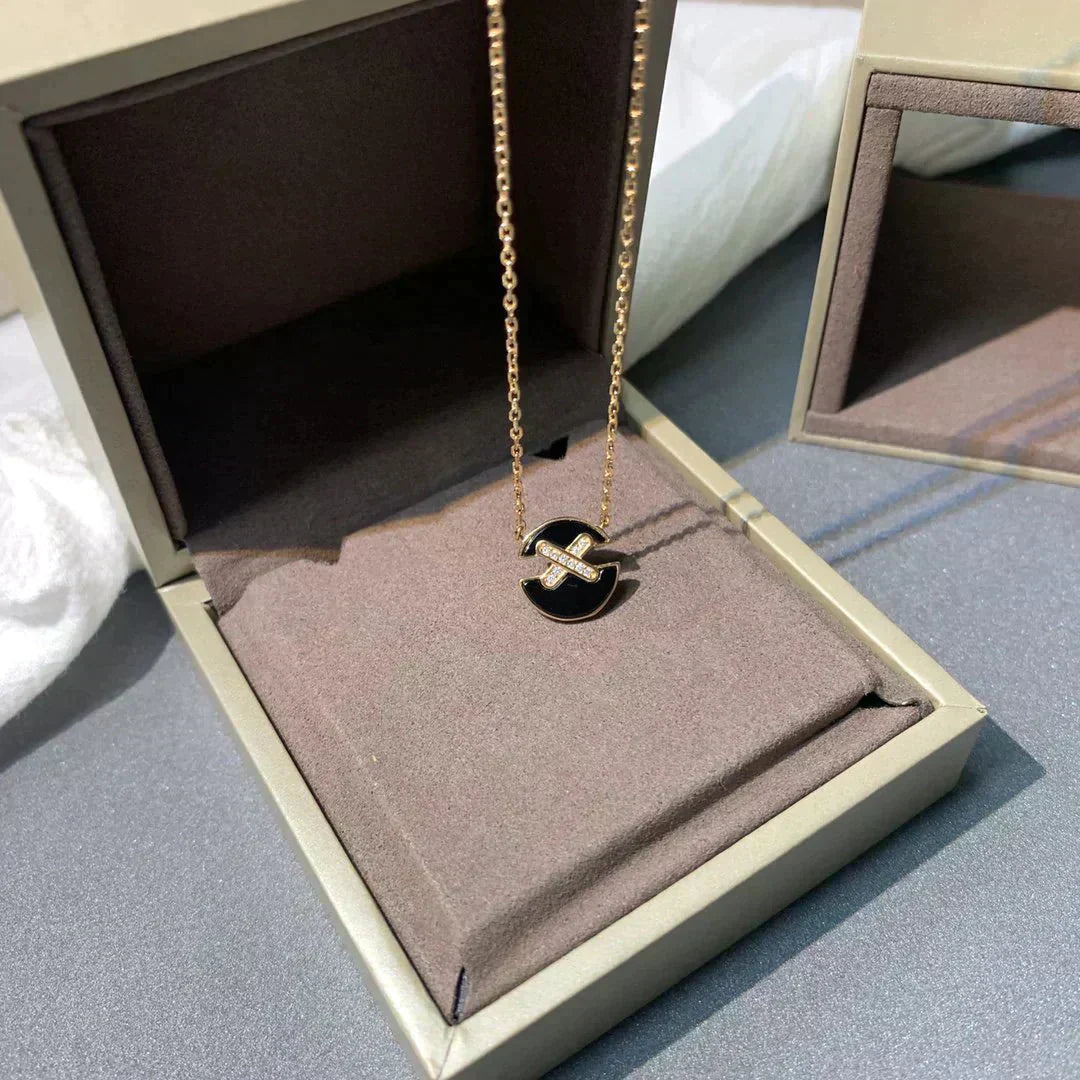 [Rose Jewelrys]JEUX DE ROSE GOLD DIAMOND NECKLACE