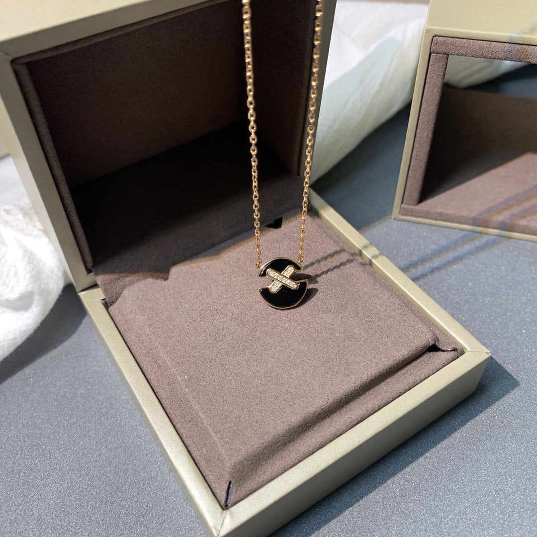 [Rose Jewelrys]JEUX DE PINK GOLD DIAMOND NECKLACE