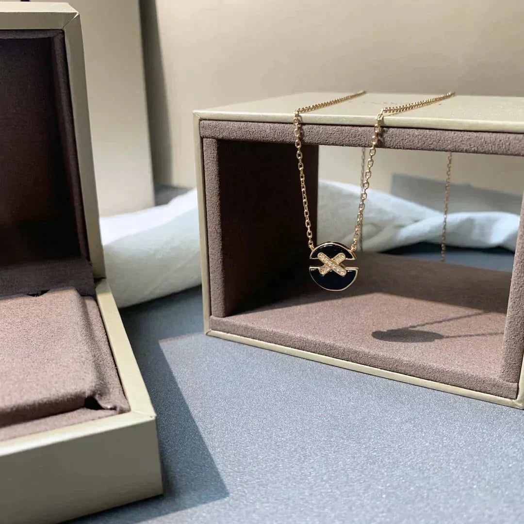[Rose Jewelrys]JEUX DE ROSE GOLD DIAMOND NECKLACE