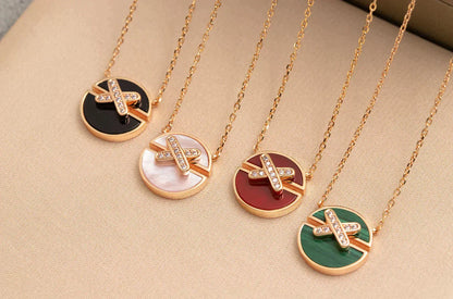 [Rose Jewelrys]JEUX DE ROSE GOLD DIAMOND NECKLACE