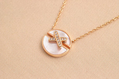[Rose Jewelrys]JEUX DE ROSE GOLD DIAMOND NECKLACE