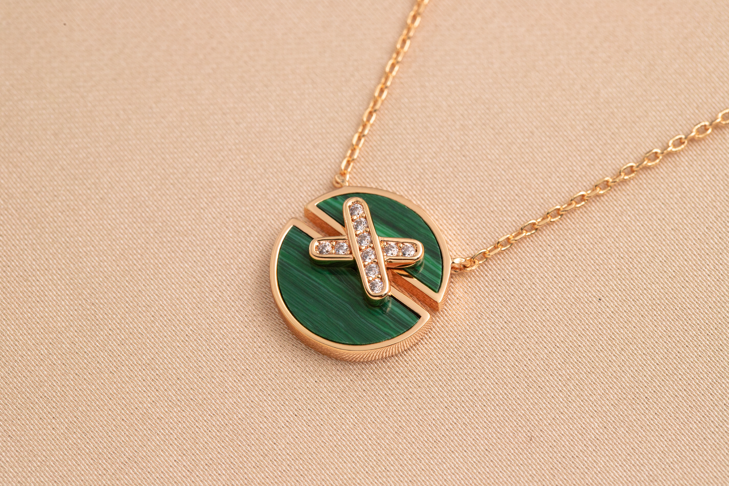 [Rose Jewelrys]JEUX DE PINK GOLD DIAMOND NECKLACE