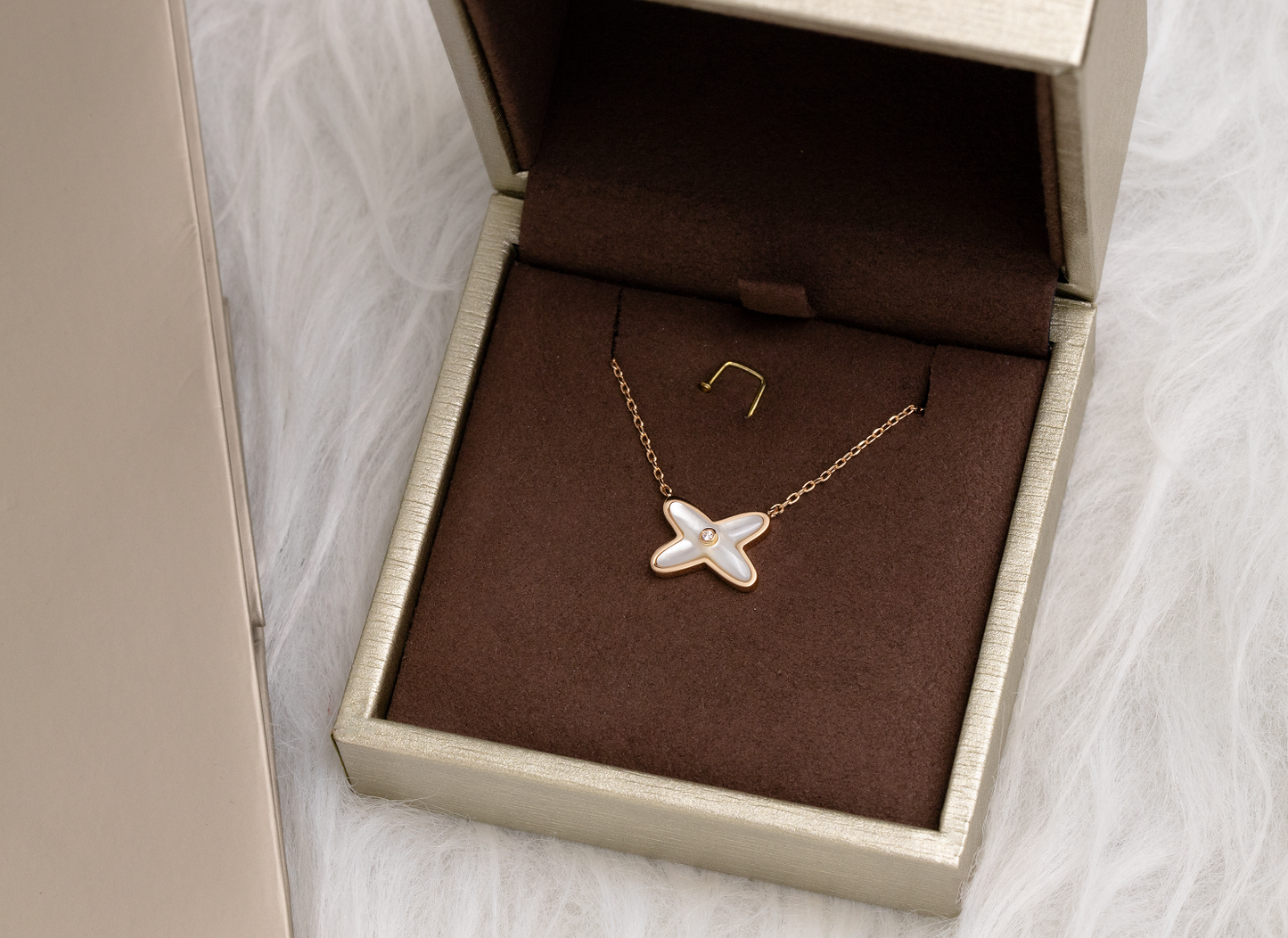 [Rose Jewelrys]JEUX DE NECKLACE 1 DIAMOND