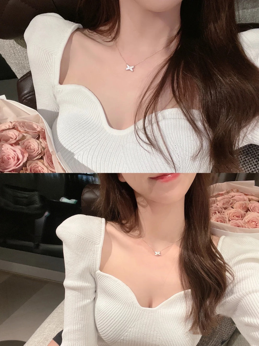 [Rose Jewelrys]JEUX DE NECKLACE 1 DIAMOND