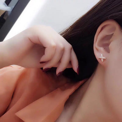 [Rose Jewelrys]JEUX DE GOLD DIAMOND EARRINGS