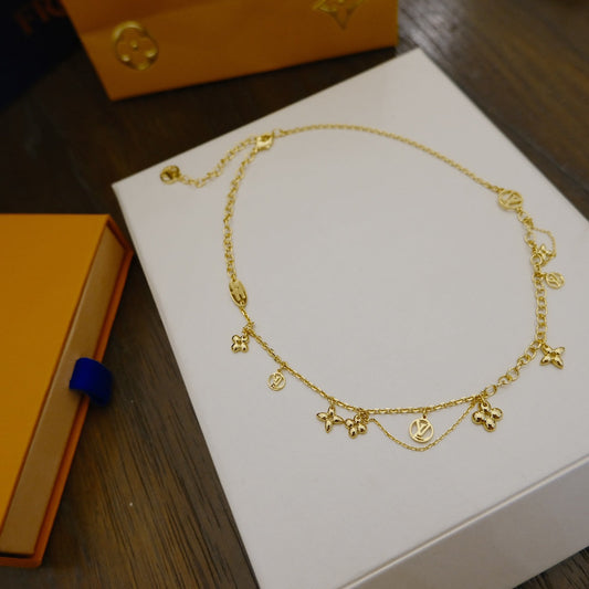 [Rose Jewelrys]BLOOMING SUPPLE NECKLACE BRASS