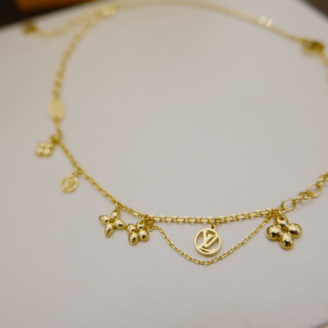 [Rose Jewelrys]BLOOMING SUPPLE NECKLACE BRASS