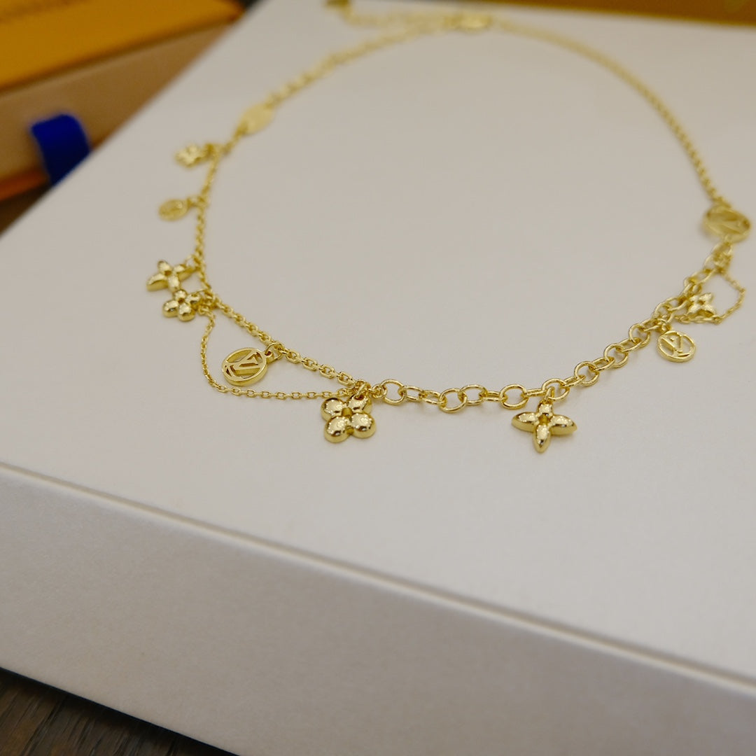 [Rose Jewelrys]BLOOMING SUPPLE NECKLACE BRASS