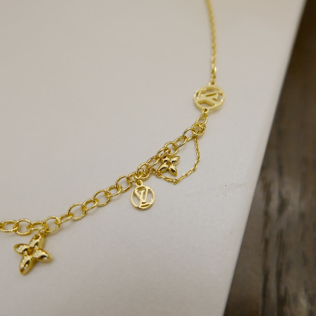 [Rose Jewelrys]BLOOMING SUPPLE NECKLACE BRASS