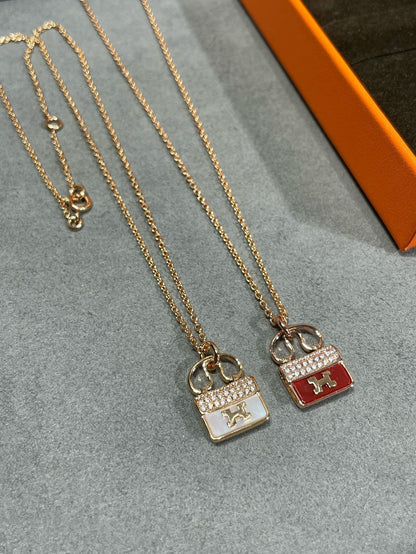 [Rose Jewelrys]H CIRCE MOISSANITE PENDANT NECKLACE GOLD