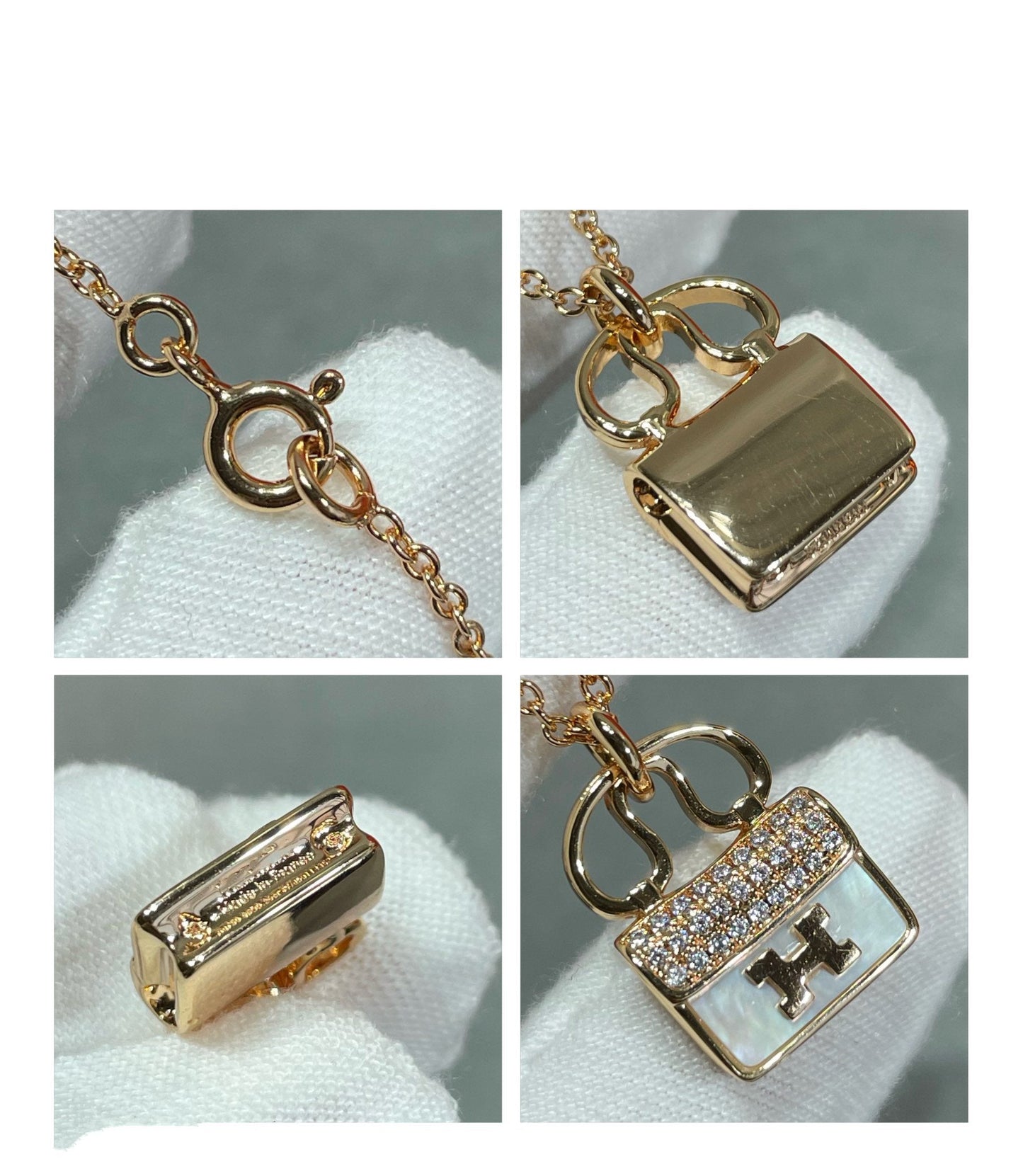 [Rose Jewelrys]H CIRCE MOISSANITE PENDANT NECKLACE GOLD