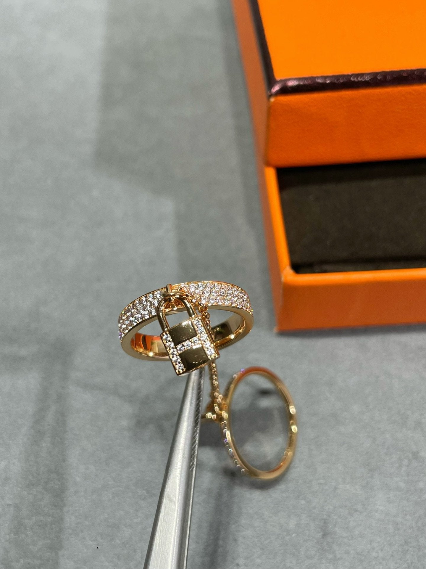 [Rose Jewelrys]HM KELLY CLOCHETTE DOUBLE RING IN  WITH DIAMONDS