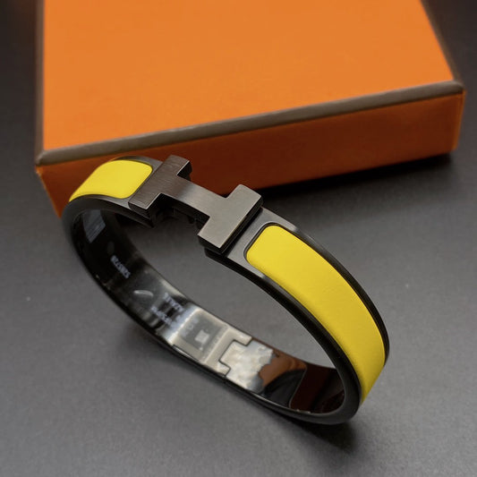 [Rose Jewelrys]CLIC HM SO BLACK YELLOW BRACELET