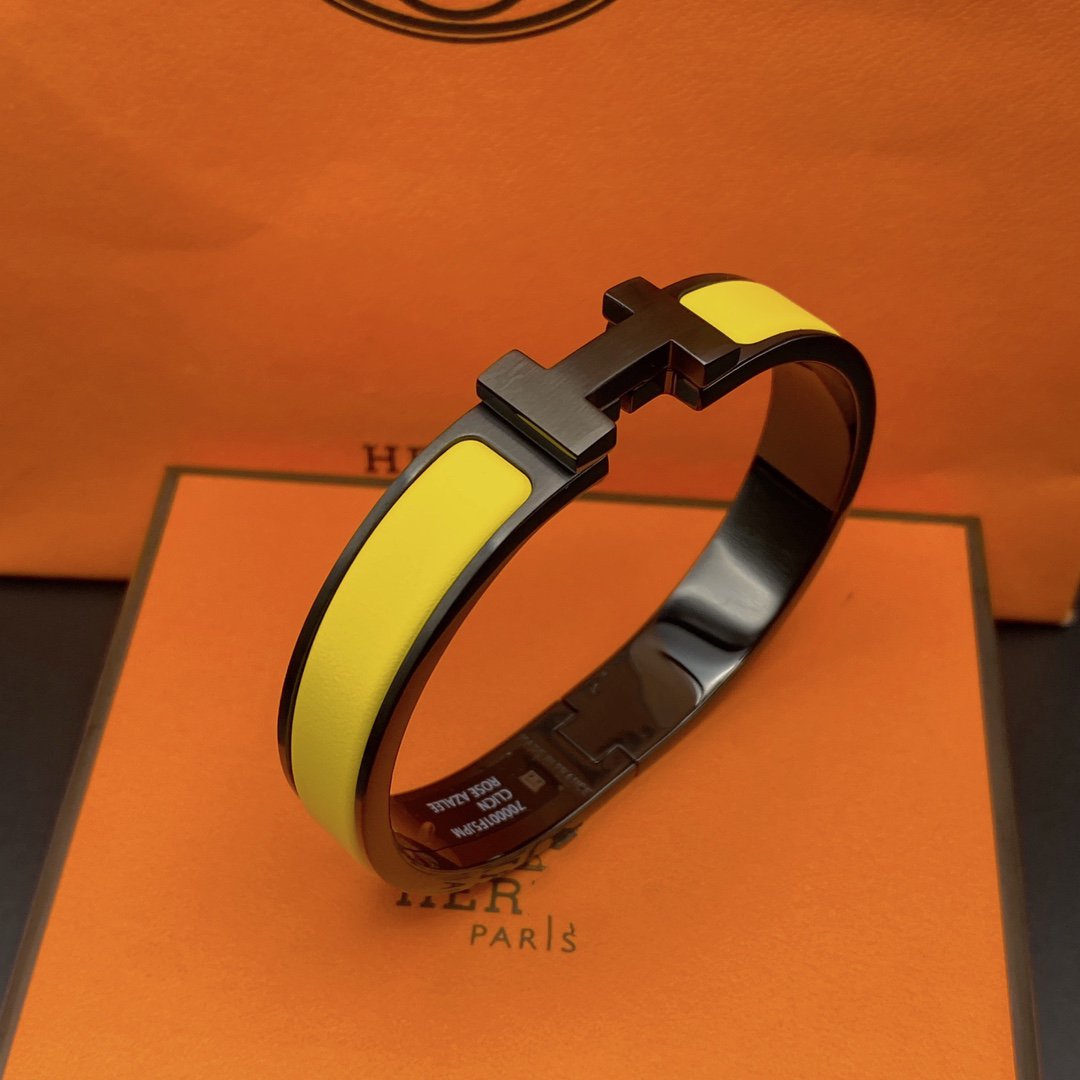 [Rose Jewelrys]CLIC HM SO BLACK YELLOW BRACELET