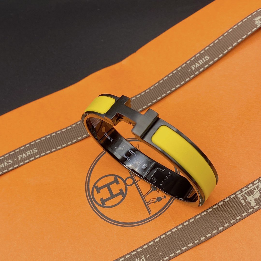 [Rose Jewelrys]CLIC HM SO BLACK YELLOW BRACELET