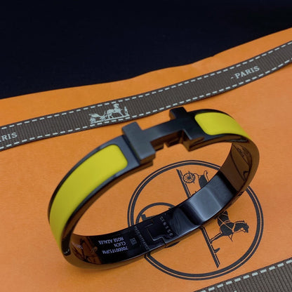[Rose Jewelrys]CLIC HM SO BLACK YELLOW BRACELET